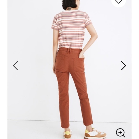Madewell Stovepipe Fatigue Pants in Rust, Size 27 - Picture 5 of 6